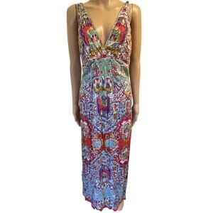 Vintage Angie MaxiDress Floral Women L Boho BabyDoll Empire Coquette Y2K 90s New